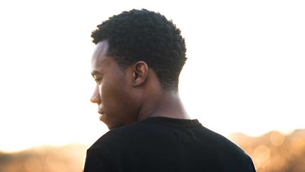 Man looking away