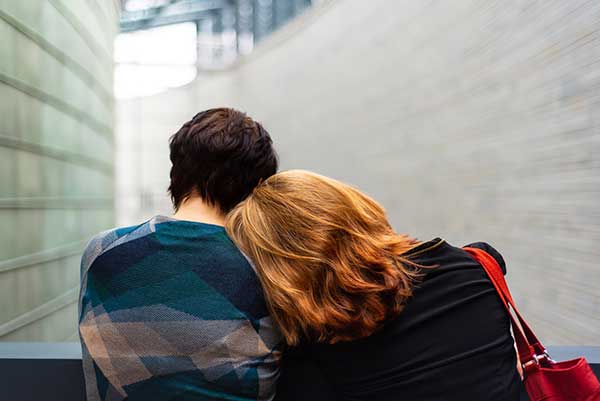 Two people with anxiety