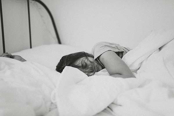 Woman sleeping well