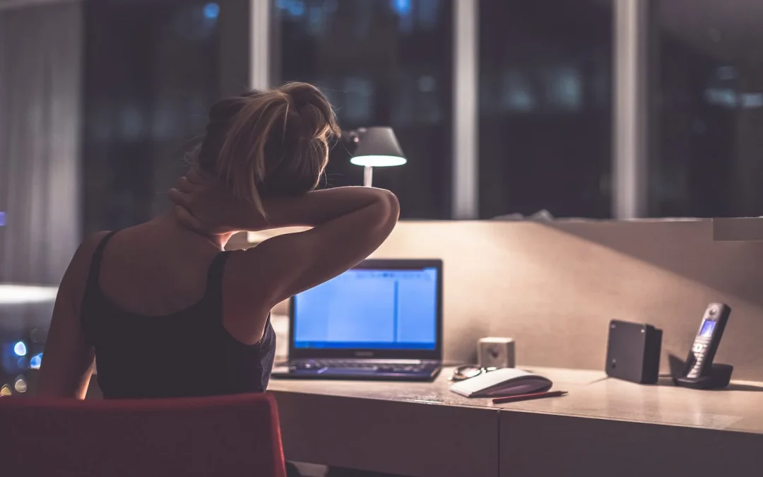 woman working from home