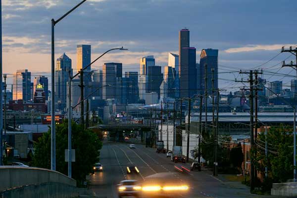 Seattle at night